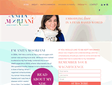 Tablet Screenshot of anitamoorjani.com